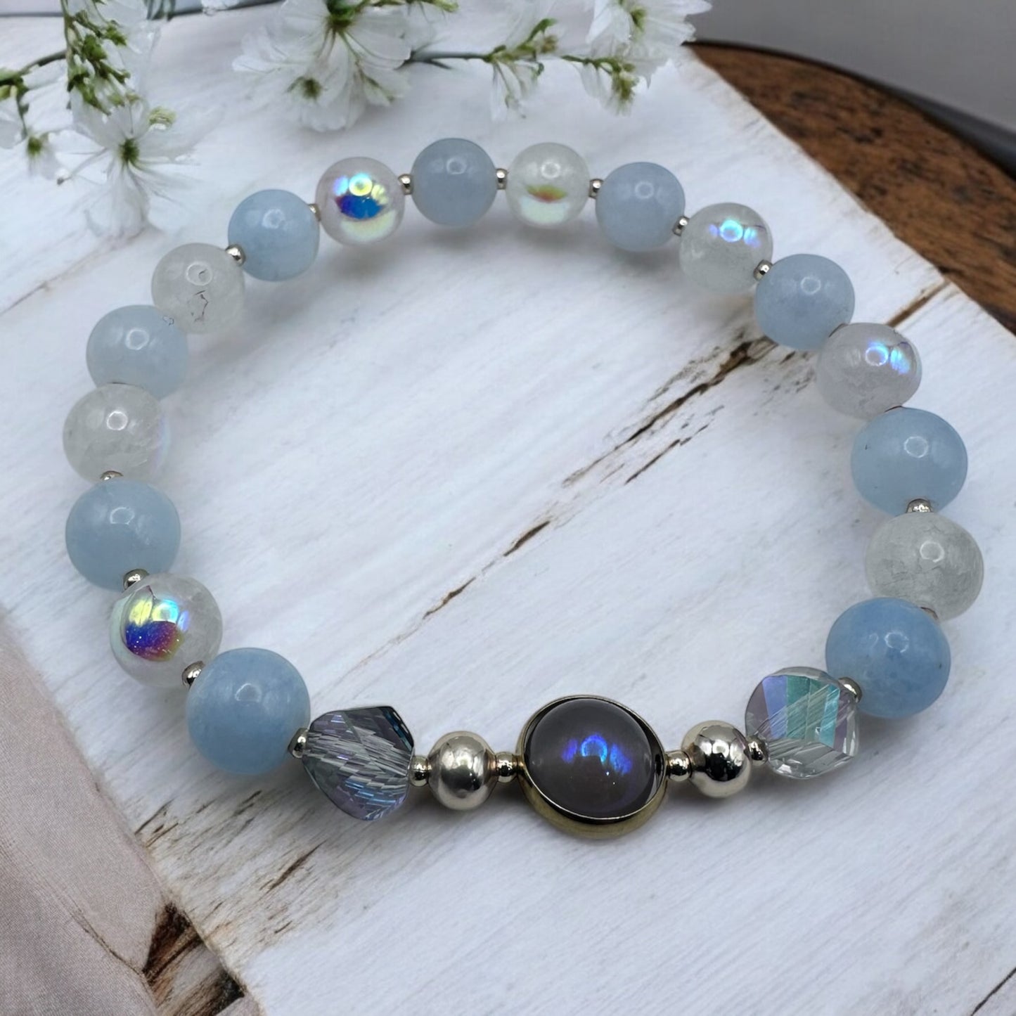 Blue moon healing crystal bracelet